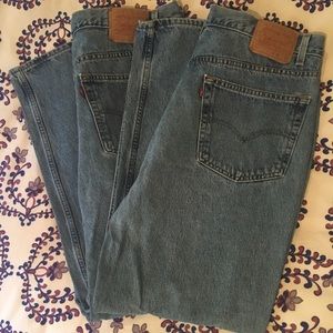 2 Pairs Men’s Levi’s 550 Relaxed Fit Jeans 40 x 32
